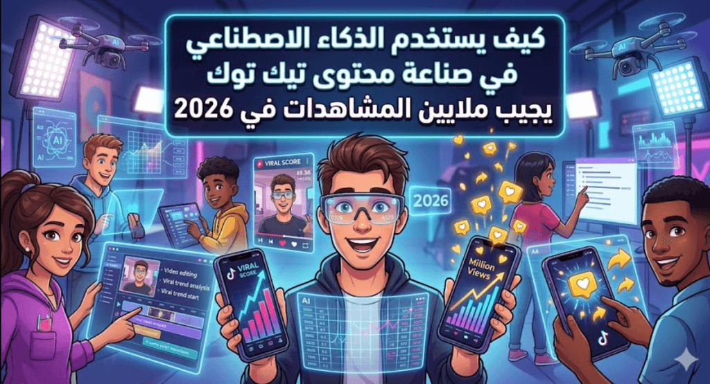 ‫الذكاء الاصطناعي في صناعة محتوى تيك توك‬